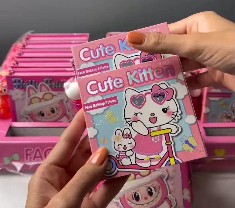 Cute Mini Face Makeup Palette – Matte &amp; Shimmer Shades (Compact Book Style)